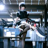 半半子 BANBANKO《EllenJoe🦈エレン✂️🖤》主题写真：48张全套美图