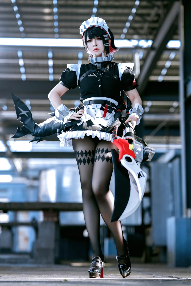 半半子 BANBANKO《EllenJoe🦈エレン✂️🖤》主题写真：48张全套美图