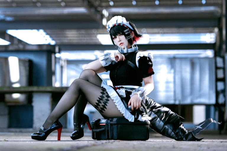 半半子 BANBANKO《EllenJoe🦈エレン✂️🖤》主题写真：48张全套美图