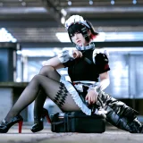 半半子 BANBANKO《EllenJoe🦈エレン✂️🖤》主题写真：48张全套美图