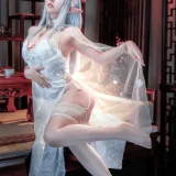 半半子 BANBANKO《阿尔比恩旗袍》主题写真：47张全套美图，含3个视频