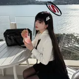 半半子 BANBANKO《蔚蓝档案 调月莉音 Vol.03 制服x競泳》主题写真：64张全套美图，含5个视频