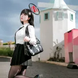 半半子 BANBANKO《蔚蓝档案 调月莉音 Vol.03 制服x競泳》主题写真：64张全套美图，含5个视频