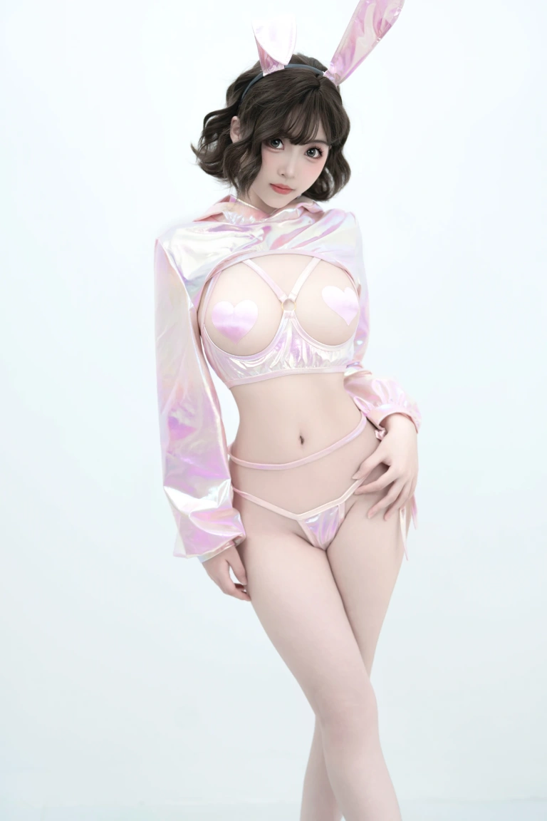 Bangni邦尼《粉色兔兔》主题写真：102张全套美图