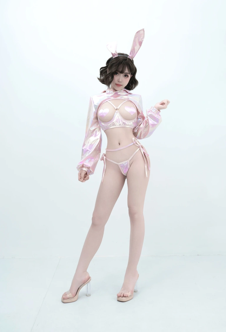 Bangni邦尼《粉色兔兔》主题写真：102张全套美图