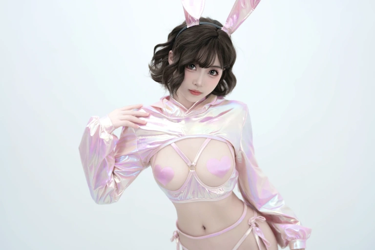 Bangni邦尼《粉色兔兔》主题写真：102张全套美图
