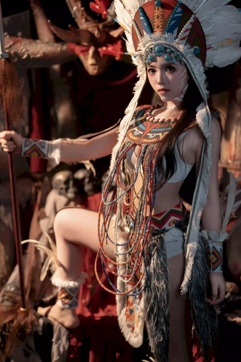 Bangni邦尼《印第安（紫舞龙）》主题写真：99张全套美图