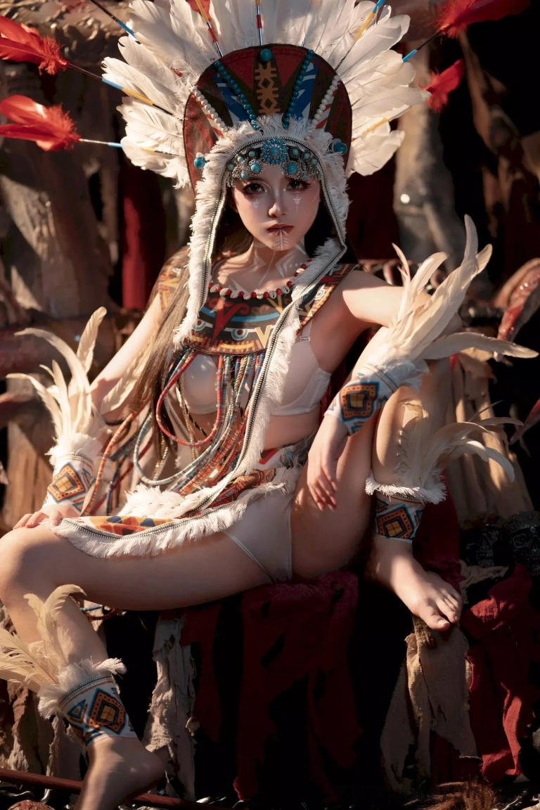 Bangni邦尼《印第安（紫舞龙）》主题写真：99张全套美图