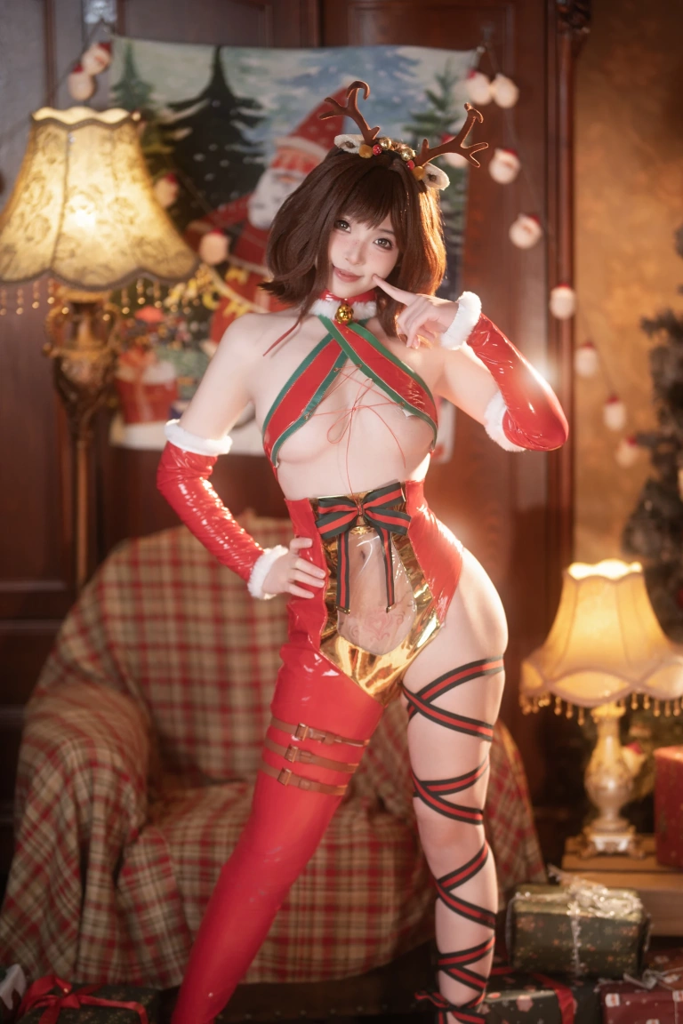 Bangni邦尼《圣诞小鹿》主题写真：91张全套美图