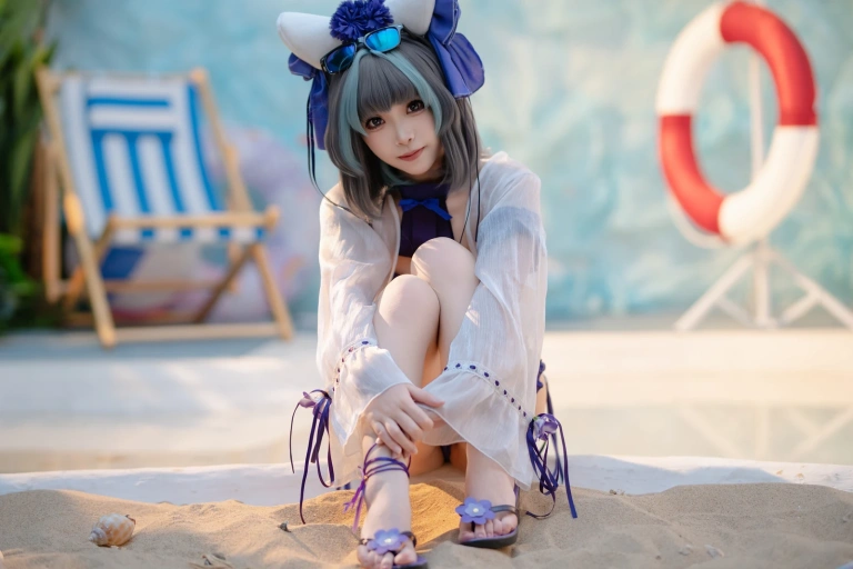 Bangni邦尼《泳装柴郡》主题写真：86张全套美图