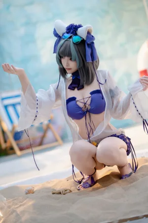 Bangni邦尼《泳装柴郡》主题写真：86张全套美图