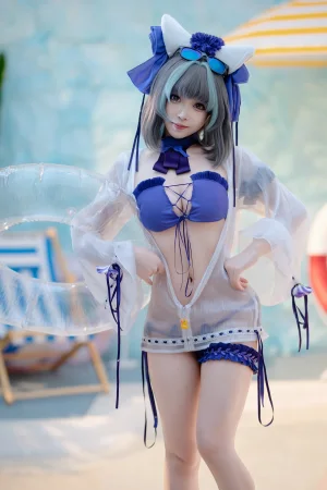 Bangni邦尼《泳装柴郡》主题写真：86张全套美图