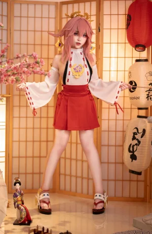 Bangni邦尼《八重神子》主题写真：99张全套美图