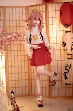 Bangni邦尼《八重神子》主题写真：99张全套美图