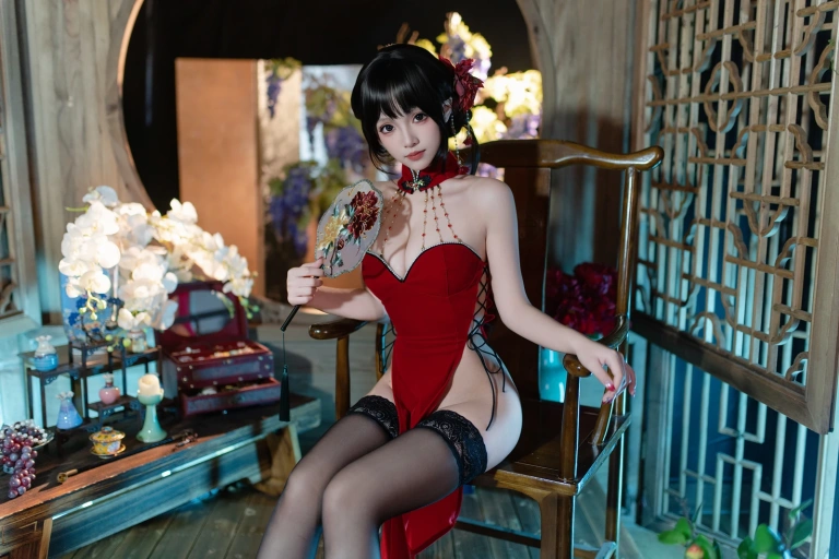 Bangni邦尼《元旦旗袍》主题写真：82张全套美图，含8个视频