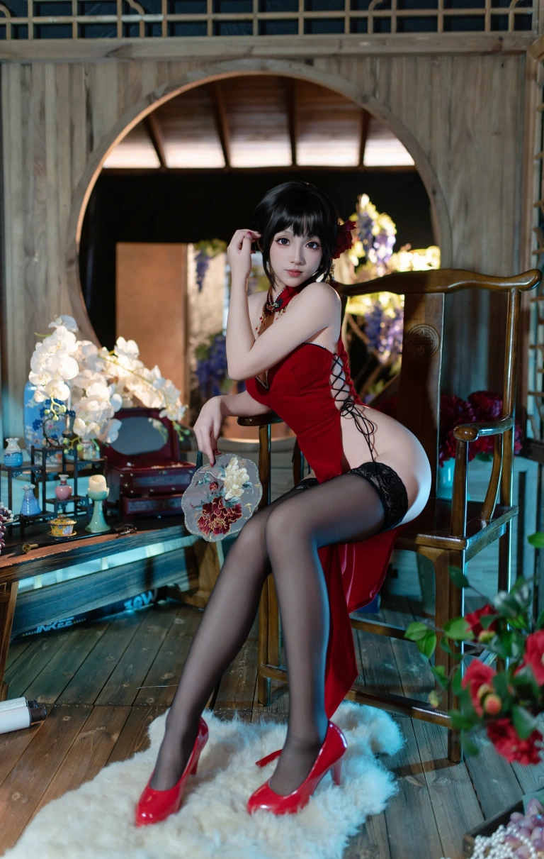 Bangni邦尼《元旦旗袍》主题写真：82张全套美图，含8个视频