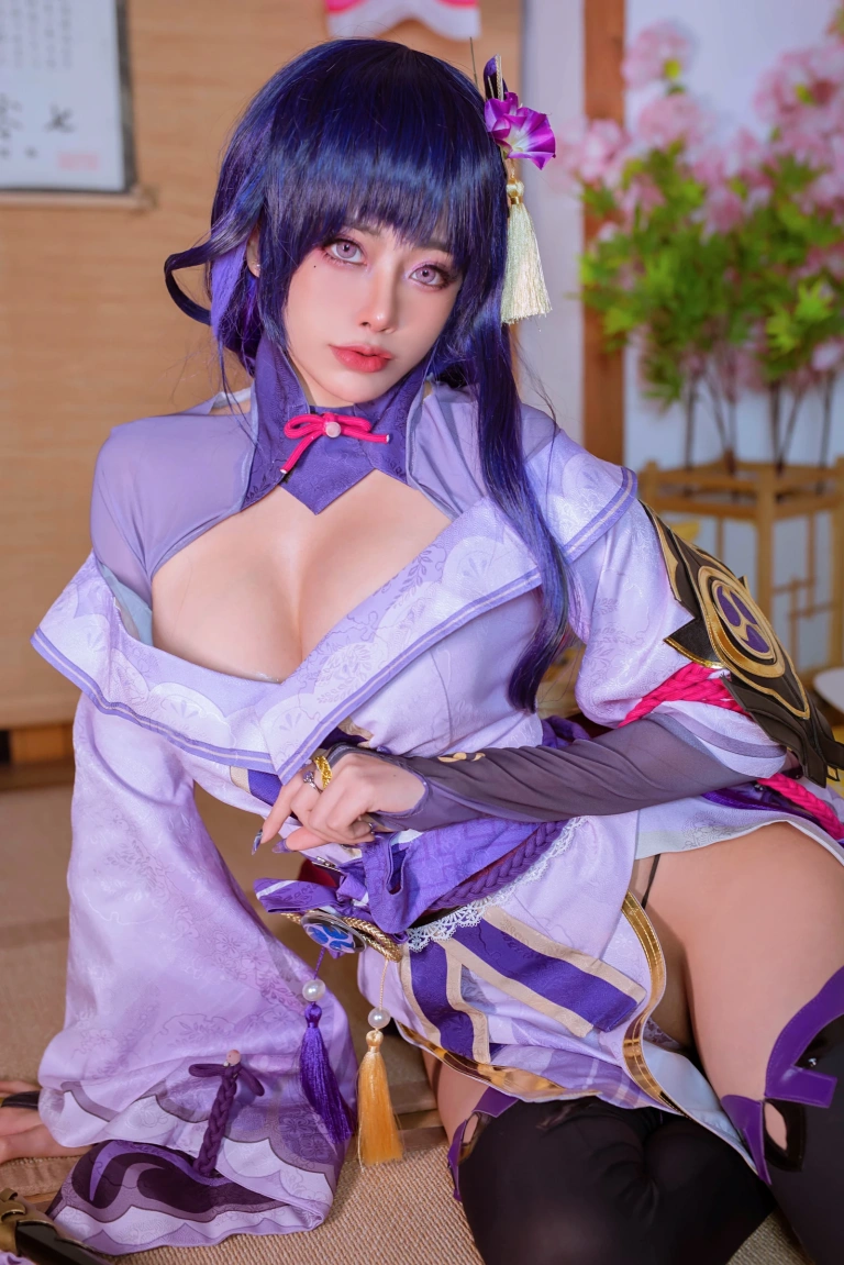 Byoru《Raiden Shogun》主题写真：72张全套美图，含4个视频