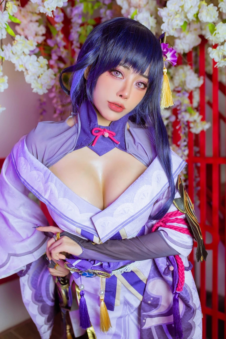 Byoru《Raiden Shogun》主题写真：72张全套美图，含4个视频