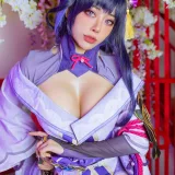 Byoru《Raiden Shogun》主题写真：72张全套美图，含4个视频