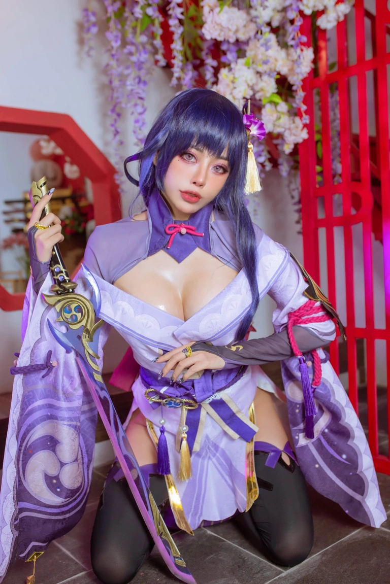 Byoru《Raiden Shogun》主题写真：72张全套美图，含4个视频