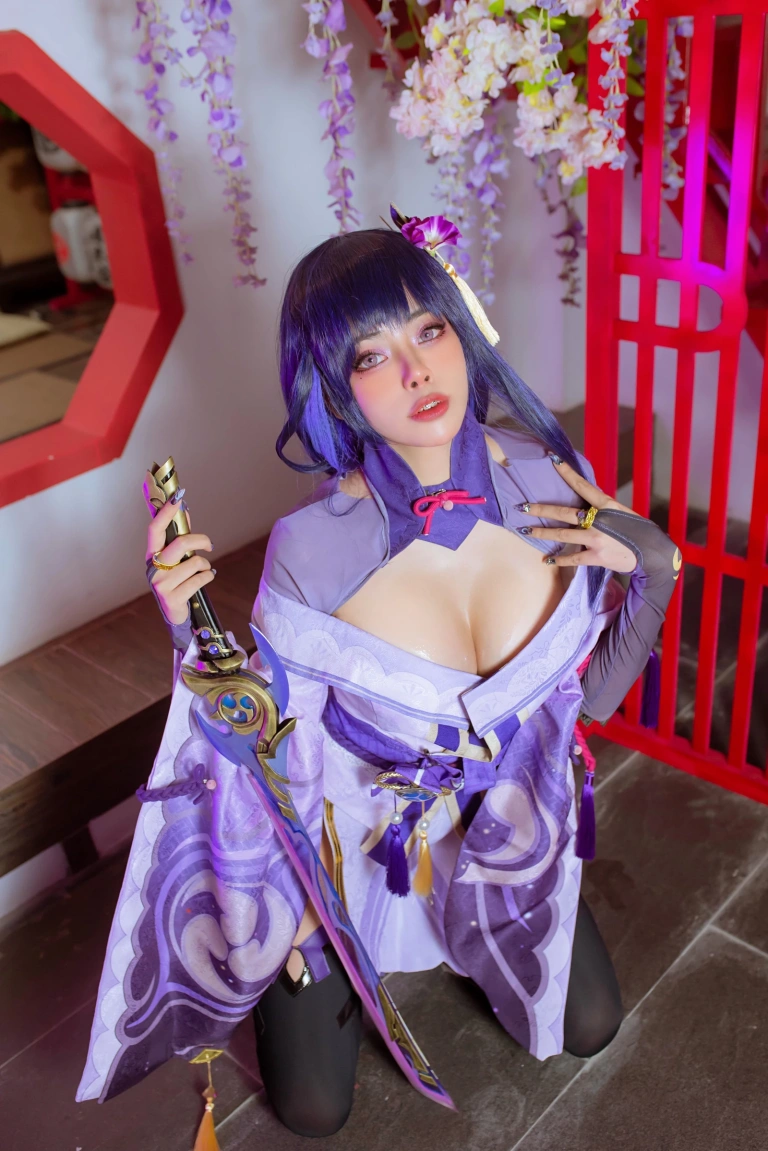 Byoru《Raiden Shogun》主题写真：72张全套美图，含4个视频