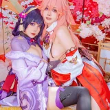 Byoru《Yae Miko x Raiden Shogun》主题写真：95张全套美图