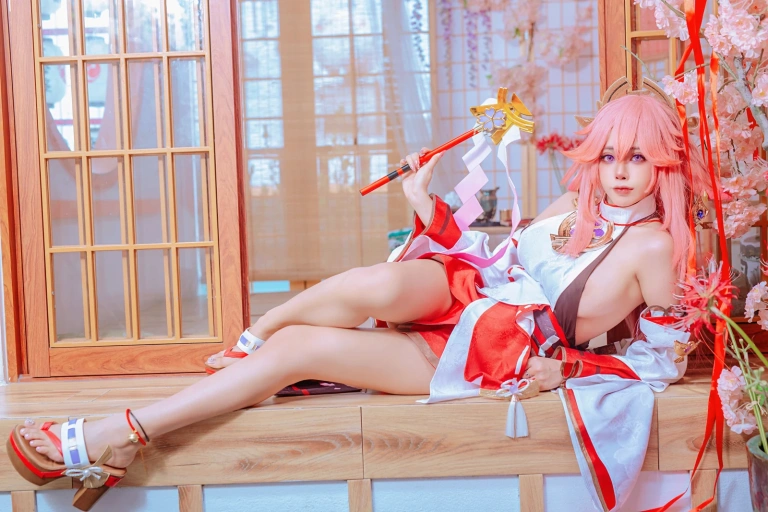 Byoru《Yae Miko x Raiden Shogun》主题写真：95张全套美图