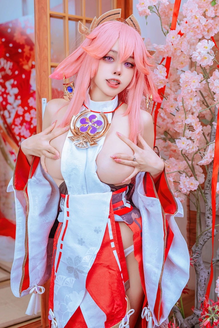 Byoru《Yae Miko x Raiden Shogun》主题写真：95张全套美图
