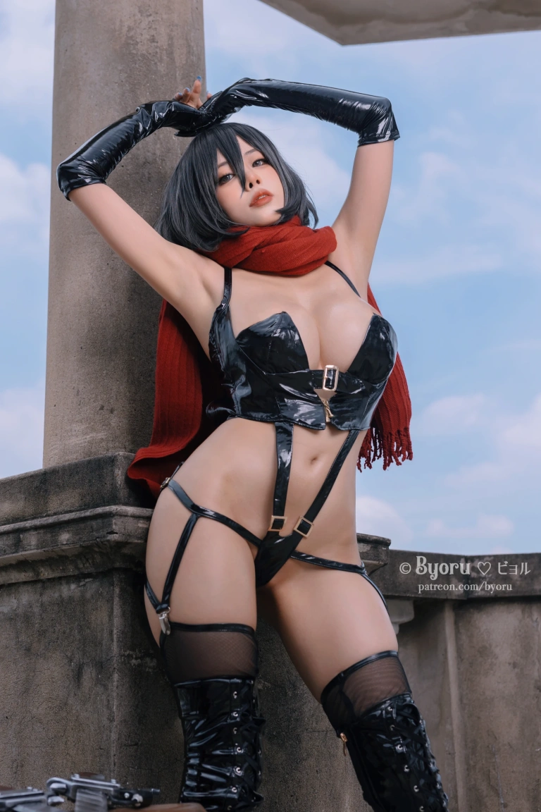 Byoru《Mikasa Ackerman（Attack on Titan）Full Set》主题写真：41张全套美图，含5个视频