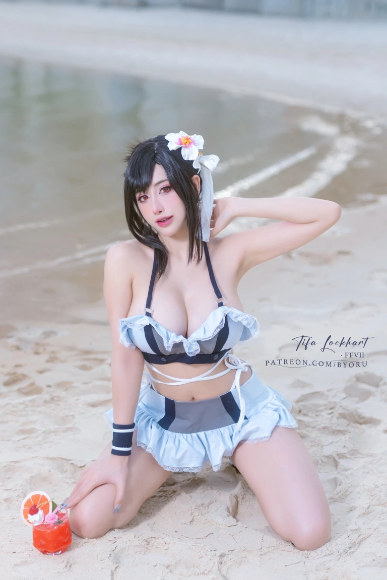 Byoru《Tifa FF7r bikini》主题写真：65张全套美图，含15个视频