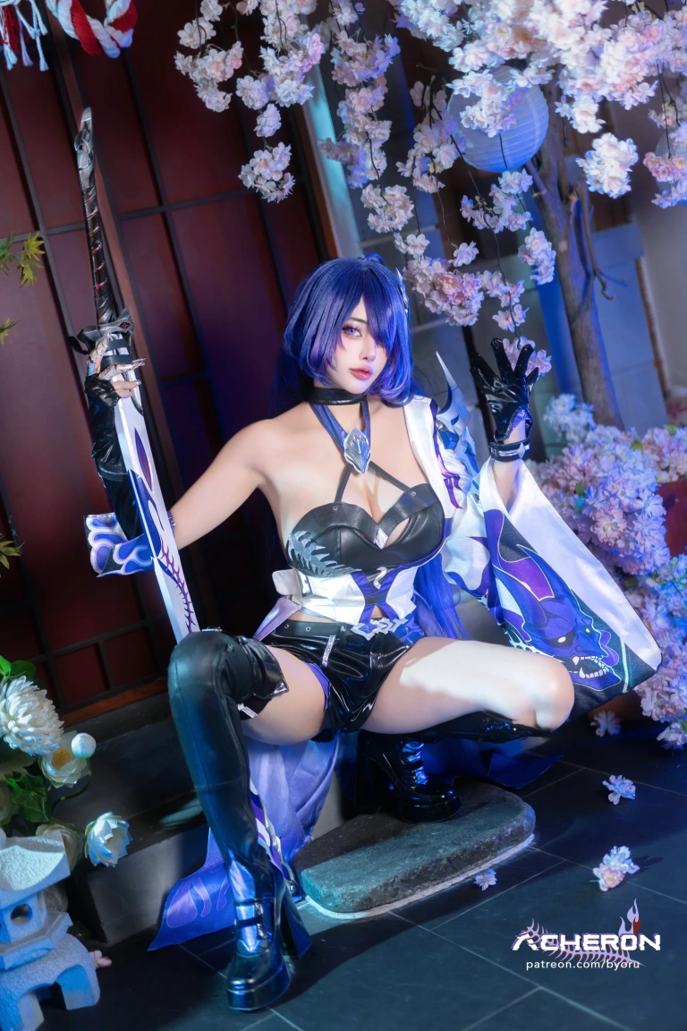 Byoru《Honkai Star Rail Acheron》主题写真：57张全套美图，含11个视频
