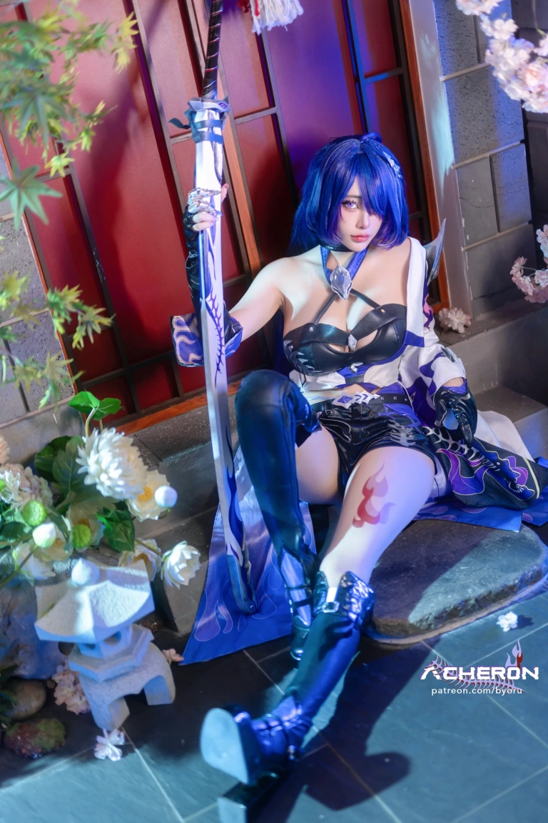 Byoru《Honkai Star Rail Acheron》主题写真：57张全套美图，含11个视频