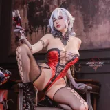 Byoru《Arlecchino Dress 原神 阿蕾奇诺》主题写真：94张全套美图，含22个视频