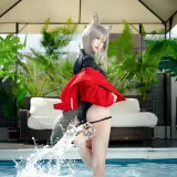 切切celia《明日方舟 红》主题写真：28张全套美图，含1个视频