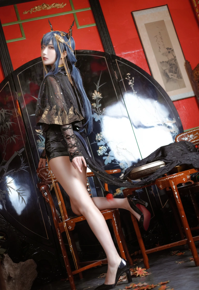 切切celia《明日方舟 陈 音律联觉》主题写真：12张全套美图