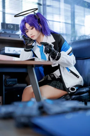 Cien恩恩《碧蓝档案 早濑优香》主题写真：37张全套美图