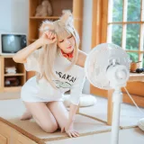 coser衣衣《猫娘 黄豆粉》主题写真：21张全套美图