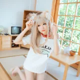 coser衣衣《猫娘 黄豆粉》主题写真：21张全套美图