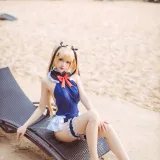 coser衣衣《玛丽萝丝泳装》主题写真：29张全套美图