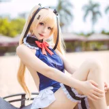 coser衣衣《玛丽萝丝泳装》主题写真：29张全套美图