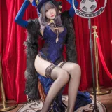 coser衣衣《碧蓝航线 柴郡旗袍》主题写真：57张全套美图