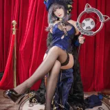 coser衣衣《碧蓝航线 柴郡旗袍》主题写真：57张全套美图