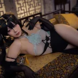 珟_珏Dita《碧蓝航线 镇海旗袍》主题写真：58张全套美图，含2个视频