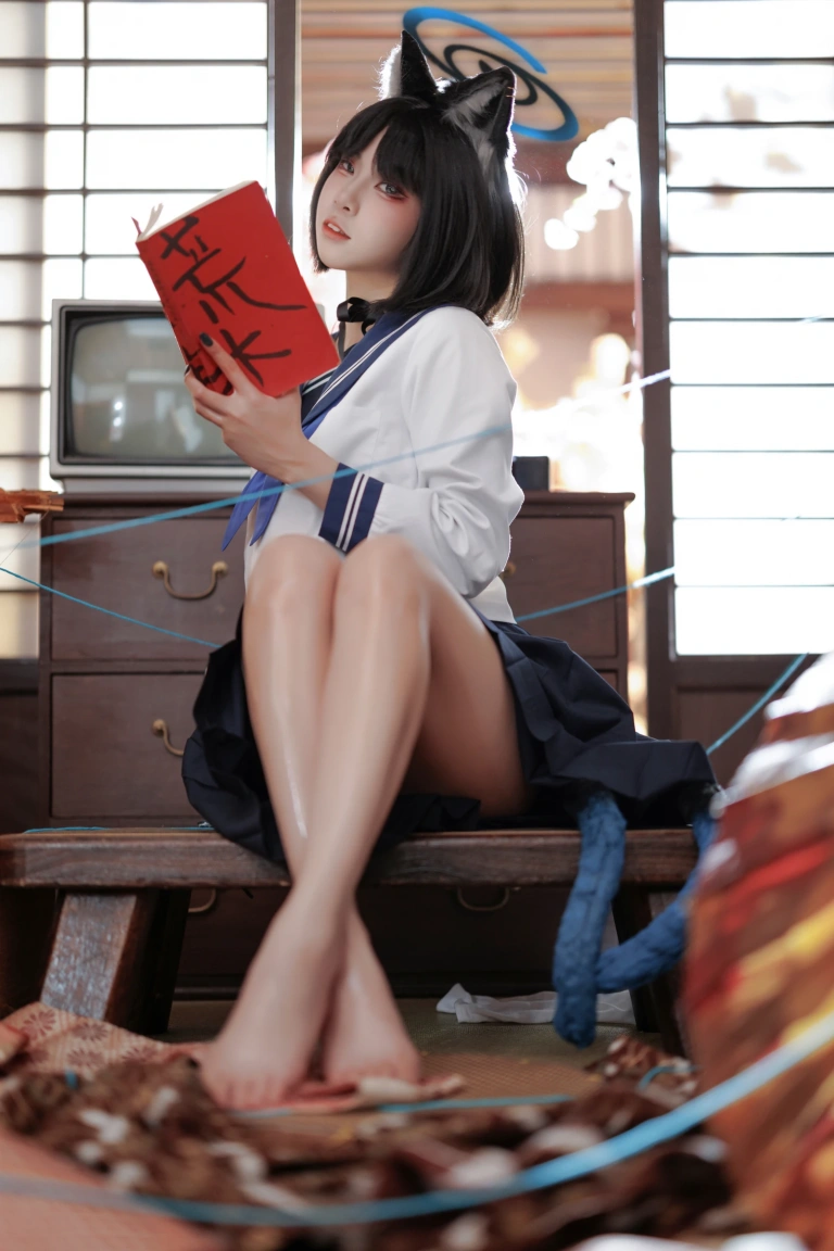 纸悦Etsu_ko《桔梗毛线团》主题写真：25张全套美图