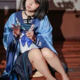 纸悦Etsu_ko《桔梗毛线团》主题写真：25张全套美图