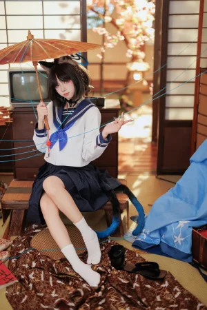 纸悦Etsu_ko《桔梗毛线团》主题写真：25张全套美图