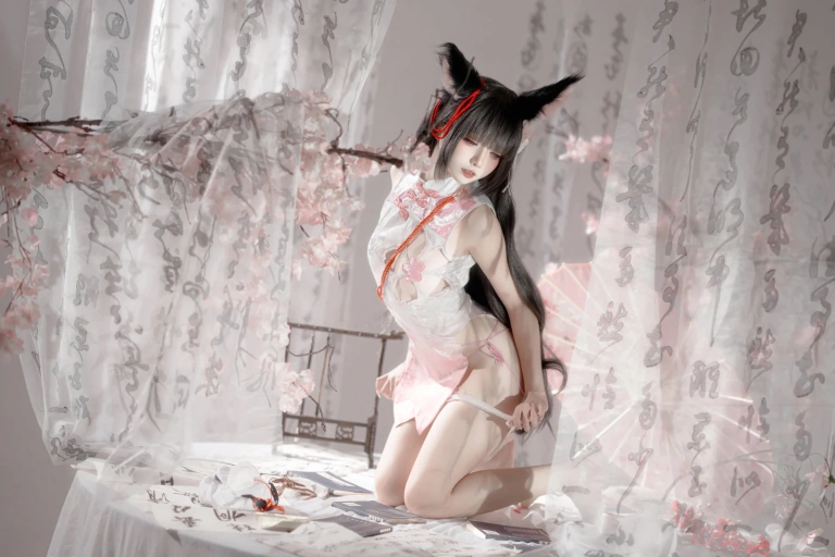 纸悦Etsu_ko《碧蓝航线 长门 旗袍》主题写真：59张全套美图