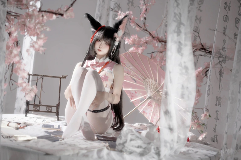 纸悦Etsu_ko《碧蓝航线 长门 旗袍》主题写真：59张全套美图