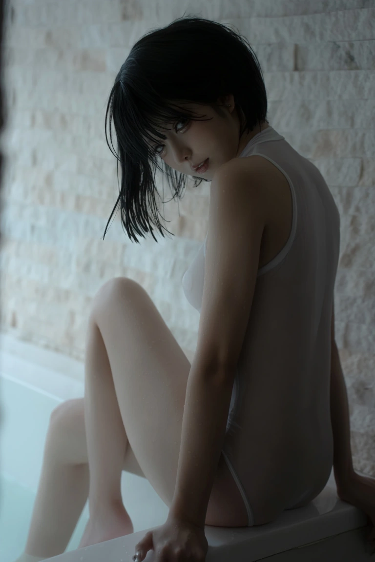 纸悦Etsu_ko《透明竞泳》主题写真：65张全套美图