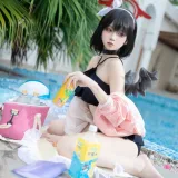 纸悦Etsu_ko《蔚蓝档案 水真白》主题写真：28张全套美图